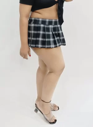 Black Micro Role Play Short Mini Skirt